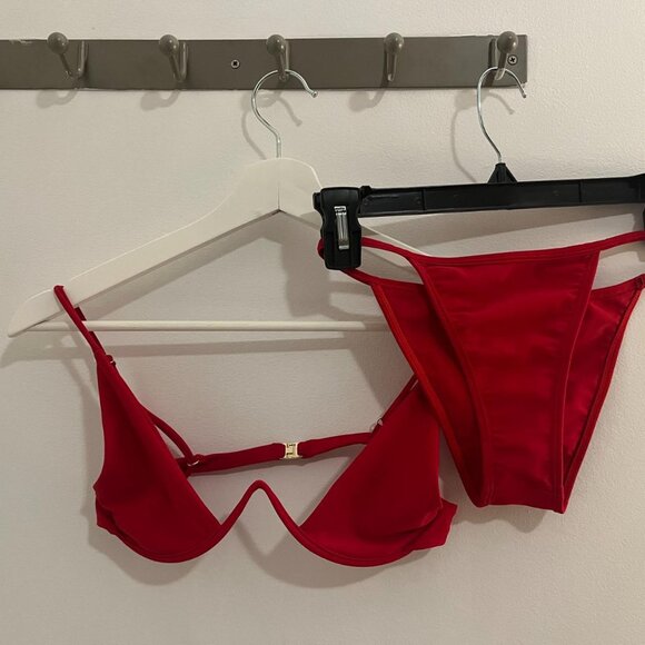 BĀMBA SWIM Cherry Red VINO TOP + PRINCE BOTTOMS! RARE! ★,。・:*:・゚☆。・:*:・゚★*:・゚☆ - Picture 4 of 8